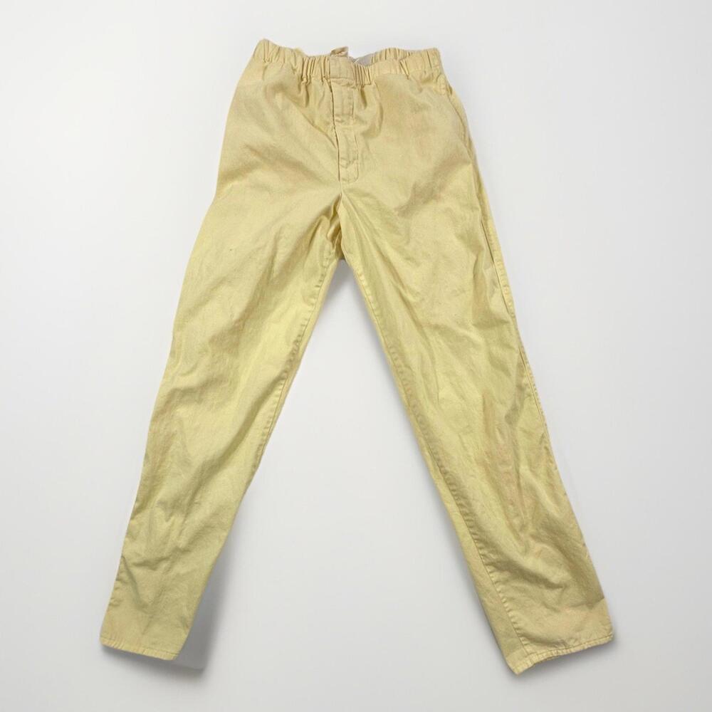 VTG Savane Original Outfitters Beige Yellow M/L Elastic Waist Cotton Chino Pants